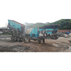 100-200 T/H Rad Mobile Prall brecher anlage, tragbare Stein-und Stein zerkleinerung maschine - Product Image 1