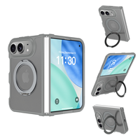Étui de téléphone magnétique anti-traces de doigts mat pour iPhone Duo avec protection à 360° °   Support rotatif antichoc pliable pour téléphone portable