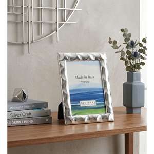 Beltrami Photo <b>Frame</b> <b>4x6</b> Silver Plated Metal Picture <b>Frame</b> Made In Italy - Product Image 2