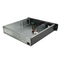 Caja de Servidor Corta de 19 Pulgadas 2U con Disco Duro de 3.5 Pulgadas, Chasis de Servidor para PC Industrial ATX, Compatible con Fuente de Alimentación ATX