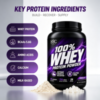 OEM BCAA Kompleks Potensi Tinggi 5 Campuran Protein (20-29g Protein) Rasa Susu Cokelat untuk Pemulihan Otot Dewasa Kekuatan Harian