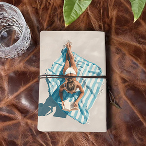 Bloc de notas A6 adecuado <span class=keywords><strong>para</strong></span> notas de codificación de estudiantes de informática e ideas de algoritmos con mujer <span class=keywords><strong>Bikini</strong></span> toalla libro playa Printe - Product Image 3