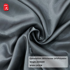200gsm 86% viscose 14% Polyester brillant <span class=keywords><strong>Monofilament</strong></span> coton Satin tissu pour tissu femmes deux pièces ensemble de vêtements - Product Image 2