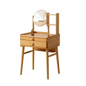 Bamboo <b>Dressing</b> <b>Table</b> With Mirror Storage Shelf Bedroom Makeup Vanity Set Adult Elderly Use - Product Image 5