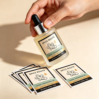 Étiquettes adhésives transparentes résistantes à l'huile et à l'eau TEDDY BOPP CMYK pour flacons de parfum