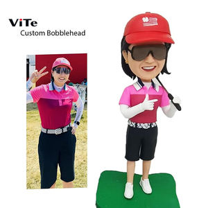 リアルなポリマークレイ製カスタムボブルヘッド、思い出のためのカスタムヘアスタイル付き - Product Image 2