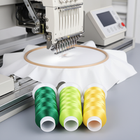 Fil de broderie en polyester 150D/2 en gros pour machine à broder informatisée, résistant à la décoloration