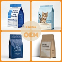 Sacs à café biodégradables et recyclables personnalisés de 12 oz en gros, 250 g, 500 g, 1 kg, pochette à café en papier kraft avec soufflet latéral et valve
