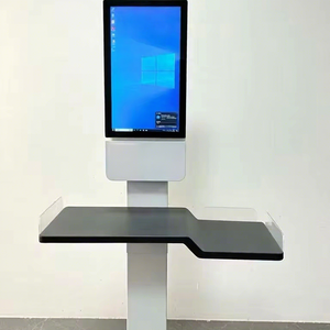 Máquina de punto de venta (TPV) con lector de códigos de barras y reconocimiento facial para restaurante, tipo kiosco de autoservicio con tabletas de 21.5/27/32 pulgadas, de pie. - Product Image 1