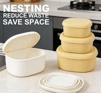 Boîte à lunch écologique incassable en silicone multi-niveaux, étanche, pour enfants, compatible micro-ondes et lave-vaisselle, pour la préparation des repas
