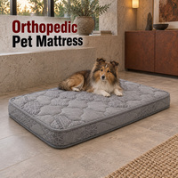 Matelas orthopédique personnalisé pour chien avec option de hauteur de 8 cm, housse amovible et lavable, et tissus personnalisés pour les collections de marques d'articles pour animaux de compagnie