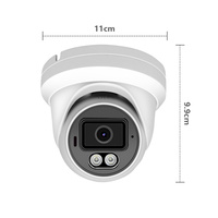 Cámara Domo IP PoE de 8MP, Resolución 4K, Audio bidireccional, visión nocturna a todo color, WDR para detección de vehículos humanos para seguridad interior