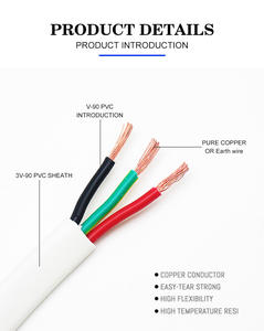 <span class=keywords><strong>Cable</strong></span> TPS Estándar australiano 2,5/4/6mm <span class=keywords><strong>Cable</strong></span> de construcción plano trenzado de doble <span class=keywords><strong>tierra</strong></span> 3C + E 90 ° C <span class=keywords><strong>Cable</strong></span> aislado de PVC - Product Image 2