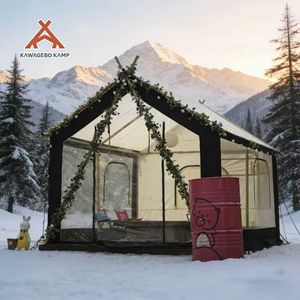 カワゲボ キャンプ アウトドア 防水オックスフォード生地 リゾートロッジ グランピング 高級サファリホテルテント レストランパーティーイベント用 - Product Image 4