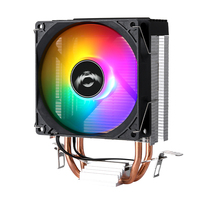QiuzAim 12th génération 2 cuivre Tube 2011 CPU dissipateur de chaleur ventilateur 90mm lumineux 4 broches B85 carte mère AM3 silencieux Lga1150 1366 X79