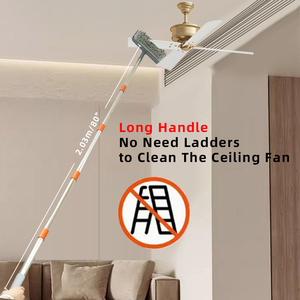 Telescoping 3 in 1 Microfiber Extendable Professional Ceiling Fan Blade <strong>Cleaning</strong> Brush Cleaner <strong>Duster</strong> Mop for Home <strong>Cleaning</strong> - Product Image 3