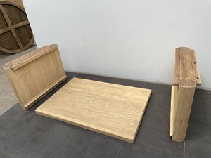 Table de <span class=keywords><strong>console</strong></span> d'<span class=keywords><strong>entrée</strong></span> en bois d'orme massif, nouveau design, forme rectangulaire, table d'appoint <span class=keywords><strong>murale</strong></span> naturelle, offre spéciale chinoise - Product Image 6