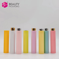 Atomiseur de parfum de voyage de luxe cylindrique rond rechargeable 8ml 10ml 15ml – Flacon pulvérisateur cosmétique oral à mécanisme rotatif