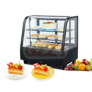Bảng Loại Kỹ Thuật Số Điều Khiển 2 Lớp Bánh Tủ Lạnh Hệ Thống 100L 120L 160L Cupcake Hiển Thị Đứng Bánh Tủ Lạnh Cho Quán cà phê - Product Image 4