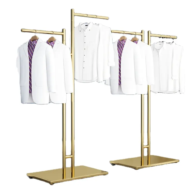 Kim loại quần áo Rack hiển thị may mặc phù hợp với Dresses Hanger đứng kệ cho cửa hàng may mặc hiển thị