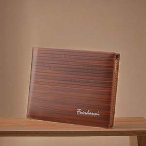 Brown Pu Leather crocodile Embossed Pattern <b>Men's</b> <b>Money</b> <b>Clip</b> <b>Wallet</b> Minimalist Bi-fold <b>Wallet</b> - Product Image 3