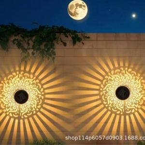 Modern Brass Handicraft Abstract Wall Hanging Solar Decorative <b>Lights</b> IP65 New Creative Cross-border <b>Outdoor</b> Garden - Product Image 2