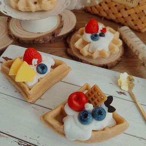 เทียนหอมขี้ผึ้งถั่วเหลืองแปลกใหม่แบบทำมือของขวัญงานปาร์ตี้ทำมือน่ารักมาการองเทียนหอมอาหารของตกแต่งโรงแรม - Product Image 3