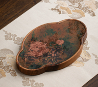 Nouveau plateau à thé en bois de noyer de style chinois avec motif de nuages chinois pour la cérémonie du thé à la maison