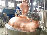 Alambic en cuivre clé en main 500L avec colonne de distillation pour distillerie artisanale