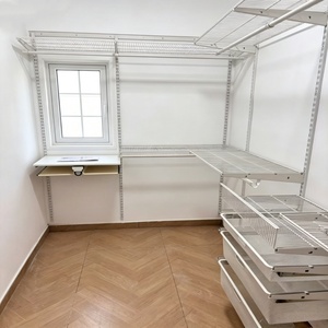 Shelf <b>wardrobe</b> metal bedroom <b>hanging</b> clothing area multi-functional combined storage hat rack room storage rack integrated unit - Product Image 2