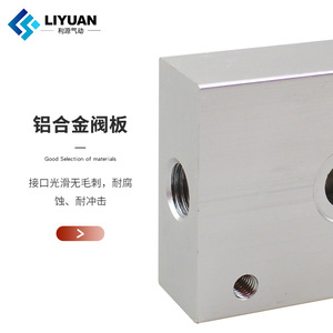 แผ่นฐานวาล์วโซลินอยด์ LiYuan รุ่น 121620 อลูมิเนียมอัลลอยด์ แบบเกลียวสำหรับติดตั้ง ควบคุมลมอุตสาหกรรม - Product Image 2
