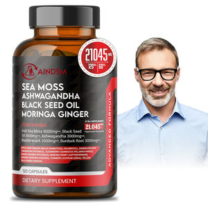 Capsule de mousse d'algues marines, d'ashwagandha, de racine de bardane et de varech, directement de l'usine, pour soutenir l'immunité et l'énergie, capsule dure de mousse d'algues marines irlandaise - Product Image 1