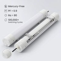 Lumière d'urgence LED ronde tri-étanche 2 pieds 600 mm 4000K 130lm/W IP66 étanche Garantie 5 ans pour usage industriel, commercial et public