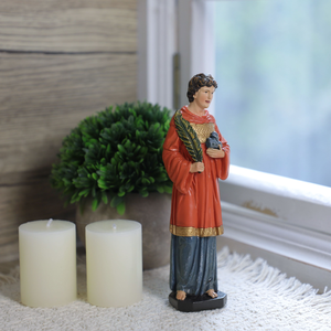 Statue Religiose Cattoliche in Resina, Prodotti Cristiani Unici, Statua di San Giovanni Battista Dipinta - Product Image 3