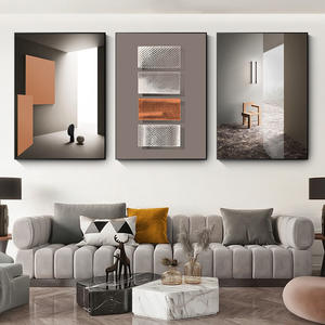Vente en gros d'affiches murales modernes géométriques abstraites en <span class=keywords><strong>noir</strong></span> <span class=keywords><strong>et</strong></span> <span class=keywords><strong>blanc</strong></span> peintures en porcelaine de cristal de luxe pour le salon <span class=keywords><strong>et</strong></span> la décoration intérieure - Product Image 4