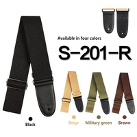 Accessoires de guitare essentiels professionnels 2002 Sangle de guitare en coton pur Longueur réglable Sangle simple et confortable pour guitares