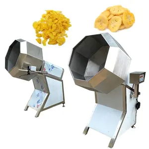Mesin bumbu oktagonal, mesin pelapis penyedap Popcorn chip goreng mesin bumbu