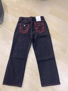 Atacado de Alta Qualidade Designer de Moda Marca Vestuário Lavado Cintura Alta Denim Preto Calças Jean Para Calças <span class=keywords><strong>Jeans</strong></span> Dos Homens Para Homens