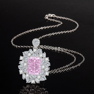 Iced Out 10*14MM 8A cubic zirconia Floral Fashion Jewelry Copper White Gold Plated Necklace and <b>Ring</b> <b>Set</b> <b>For</b> <b>Women</b> - Product Image 4