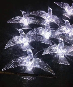 10 uçan kuş kafaları ile LED avize ışık lamba düğün için şeffaf akrilik tavan dekorasyonu - Product Image 3