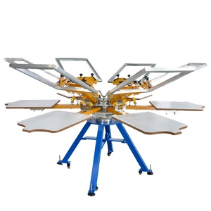 Yinghe Marque Machine De Serigraphie Manuelle 6 Couleurs 6 Stations Pour T-shirts Textiles Serigraphie Manuelle Avec 6 Cadres - Product Image 1