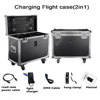 Lot de 2 projecteurs LED mobiles sans fil DMX512 rechargeables Muxxdj 100W sur batterie avec étui pour événements et clubs