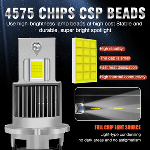 Faro LED de tamaño pequeño D4S/D4R con Canbus Sin Error D2S/D2R Luz LED 55W 12V <span class=keywords><strong>Faros</strong></span> en línea Bombilla LED Luz de xenón para coche - Product Image 2