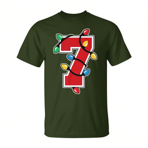 Camiseta Six Seven Meme Christmas Lights Holiday College - Product Image 2