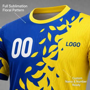 Ensemble de maillot de football à imprimé feuilles dégradées, maillot de football en mesh premium à séchage rapide, short, nom et numéro d'équipe personnalisés, sublimation OEM - Product Image 3