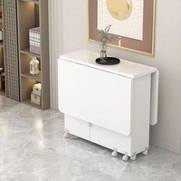 Table à manger pliante en bois de style italien moderne et minimaliste, design mural pour les petites maisons, mobilier multifonctionnel pour la maison