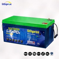 Batterie LiFePO4 36V 200AH Grade A 6000 Cycles Cycle Profond Stockage Domestique Bluetooth Smart BMS Prise Anderson CE RoHS IP67 OEM ODM