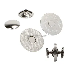 Bouton pression magnétique en laiton de haute qualité en gros ou personnalisé 10 14 18mm boutons magnétiques invisibles en métal pour sac à main