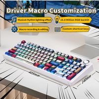 Clavier mécanique OEM ODM F99 Pro, clavier de jeu sans fil, rétroéclairage RVB, interchangeable à chaud, clavier d'ordinateur personnalisé, couleur crème