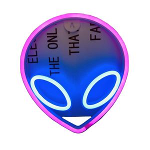 Lampes <span class=keywords><strong>néon</strong></span> LED à piles USB, lampes <span class=keywords><strong>néon</strong></span> Alien roses, lampes murales décoratives pour bar intérieur, fête, éclairage de vacances - Product Image 1